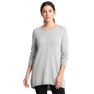 Joan Vass Gray Cashmere Tunic Sweater Size S/M NWT